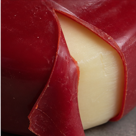 Wax coated cheese